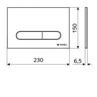 03 068 64 99 SCHELL WC KUMANDA PANELİ MAT -LİNEAR II SCHELL