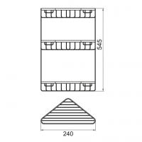 DKR R3017 01 Rival Üçlü Açık Süngerlik 18X18