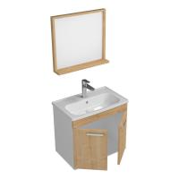 Ece Banyo Rubino Banyo Dolabı Beyaz - Meşe 60 cm