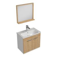 Ece Banyo Rubino Banyo Dolabı Beyaz - Meşe 60 cm