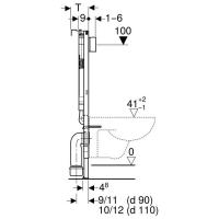 GEBERIT  Gömme Rezervuar Alpha-8cm -Duofix 458.175.00.1