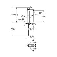 GROHE  Bau Edge Tek Kumandalı Lavabo Bataryası XL 23761000