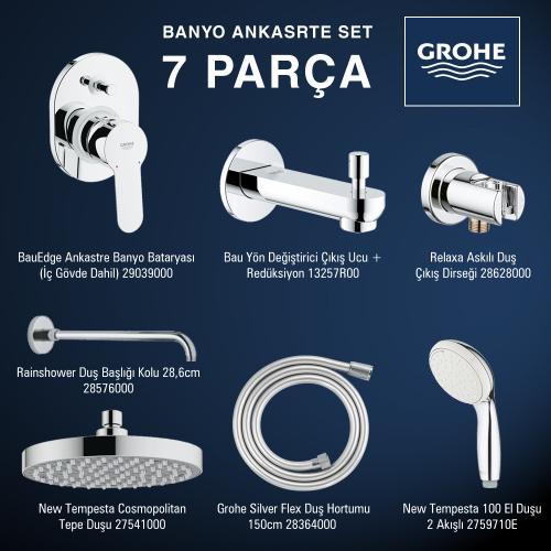 GROHE BauEdge Ankastre Banyo Duş Seti 7 Parça