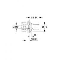 Grohe Bau Cosmopolitan Stop Valf 19917000 (iç gövde hariç)