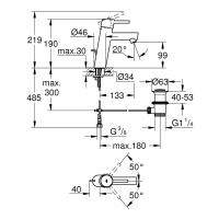 Grohe Concetto Sifon Kumandalı Lavabo Bataryası 23450001