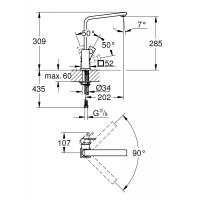 Grohe Eurocube Tek Kumandalı Eviye Bataryası 31255000