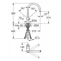 Grohe Minta Tek Kumandalı Eviye Bataryası 32918000