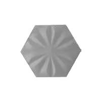 Hexagon Flower Gri - Q-Dekor