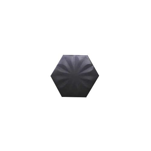 Hexagon Flower Satin Black - Q-Dekor