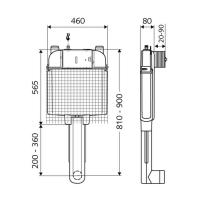 03 064 00 99 SCHELL WC MONTUS C 80-HELATAŞI TİP GÖMME REZERVUAR SCHELL