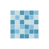 80051.3h Porselen Mozaik Armoni Serisi 5 X 5 cm Üçlü Mavi Karışım (Mavi-Açık Mavi-Su Mavisi) Sera Pool