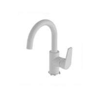 Bien Ferra Kuğu Borulu Lavabo Bataryası İpek Pütürlü Beyaz BL31058526