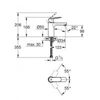 GROHE Eurosmart Cosmopolitan Tek Kumandalı Lavabo Bataryası M Boy 23327000