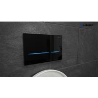 Geberit Sigma 80 Kumanda Kapağı 12cm Gömme Rezervuar için -Siyah Cam 116.090.SG.1