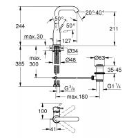 Grohe Essence Tek Kumandalı Lavabo Bataryası 1/2″ L-Boyut 32628EN1