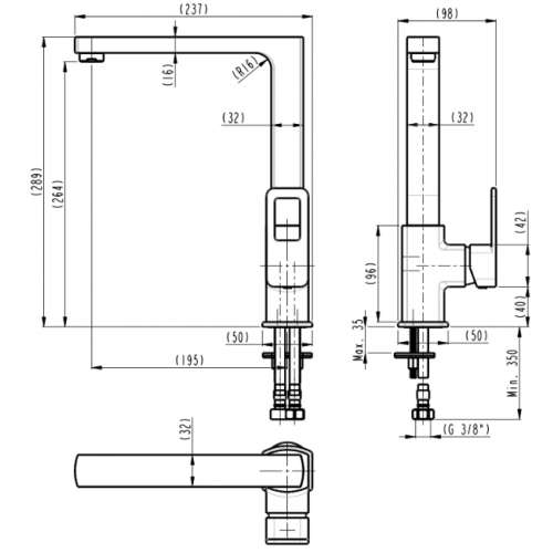 BIEN Salvo Plus Colours - Eviye Bataryası (Döküm Çıkış Uçlu) - Krome - Rose Gold BE11065403