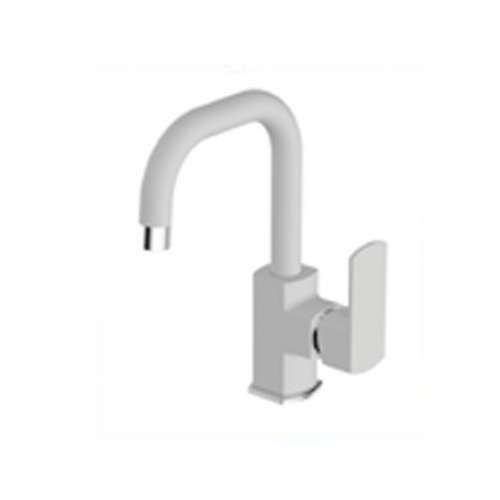 Bien Salvo Kuğu Borulu Lavabo Bataryası İpek Pütürlü Beyaz BL31044517