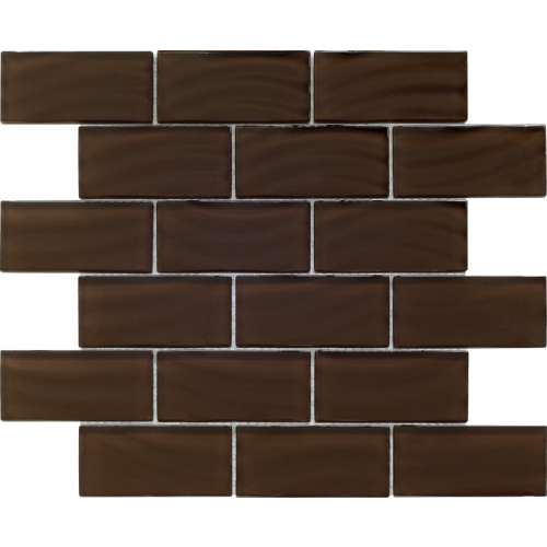 Brown / 48x98x8 mm Wavy Glass Mystic Collection