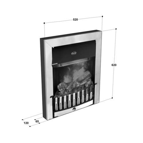 Dimplex Danville Chrome Elektrikli Şömine