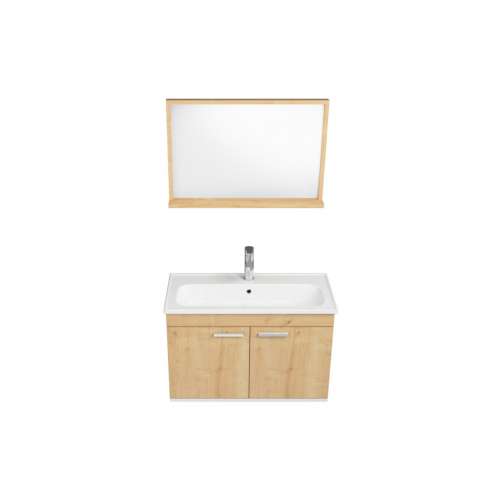 Ece Banyo Rubino Banyo Dolabı 80 cm Set Beyaz Meşe 24RBS009080E