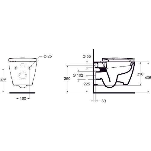Ideal Standard Concept Asma Klozet 10CN02002+Kapak E791701