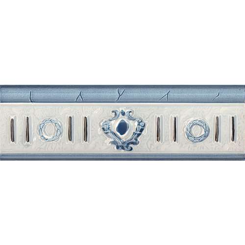 Mystic Collection - 8 x 25 cm Çelenk Mavi Seramik Bordür