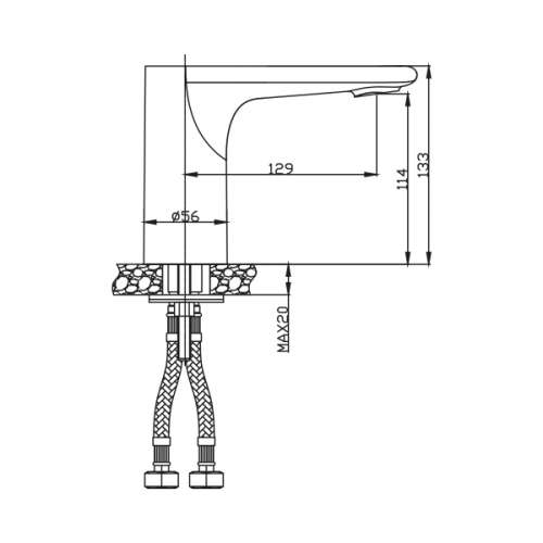 Nsk Hybrid Fotoselli Lavabo Bataryası (Çift Su Girişli - Elektrikli+Pilli) Krom N2100802