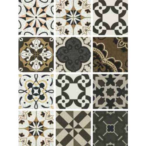 Seranit-10x10cm Sondalo Classic Mix Dekor Dot Mount Mat 1. Kalite Seramik (1 metrekare fiyatıdır.)