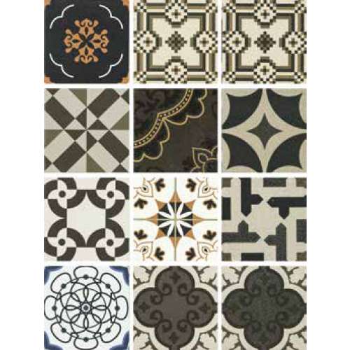 Seranit-10x10cm Sondalo Classic Mix Dekor Dot Mount Mat 1. Kalite Seramik (1 metrekare fiyatıdır.)