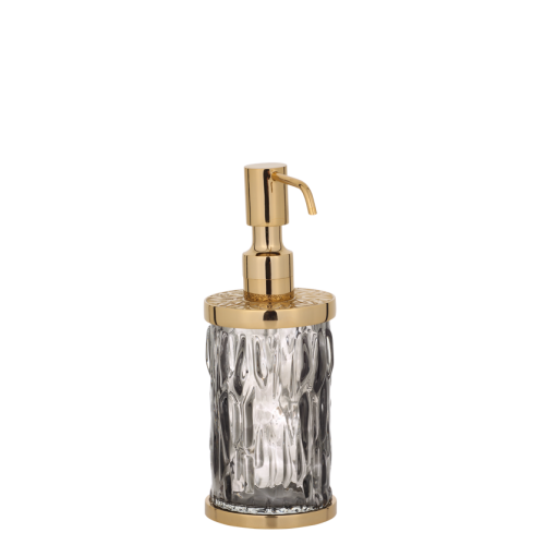 WAVE SET ÜSTÜ SIVI SABUNLUK 3507-181-320 Altın Rengi - Füme Cam - VISTA DORO