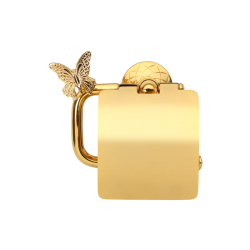 BUTTERFLY KAPAKLI TUVALET KAĞITLIK 3514K-8-3019 24 Ayar Altın - Beyaz - VISTA DORO